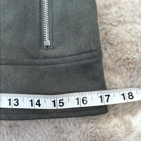 BB Dakota by Steve Madden | Green Faux Suede Moto Jacket, Size S - Picture 6 of 12